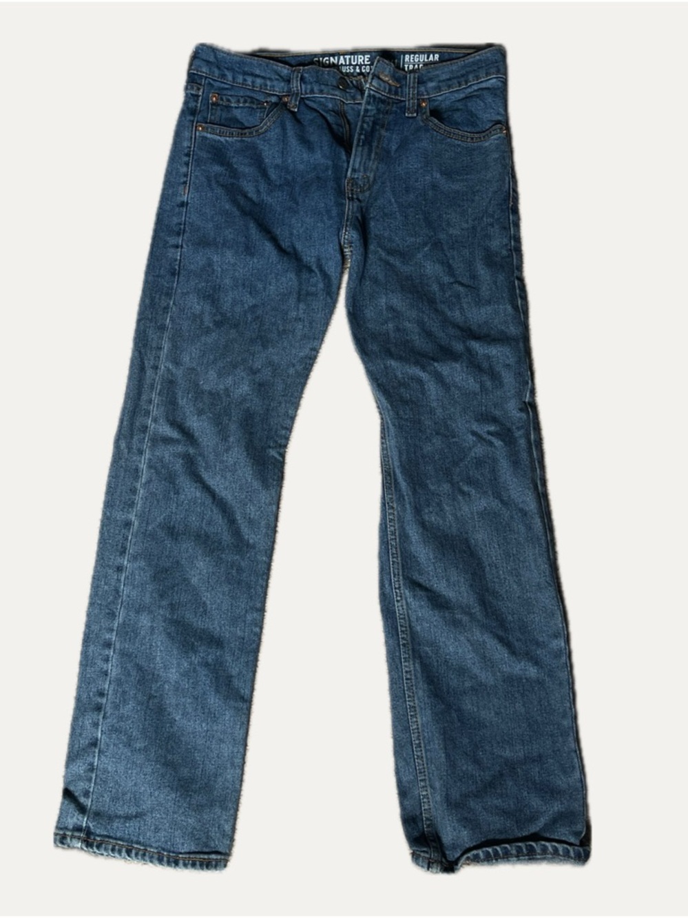 Signature by Levi Strauss Men’s Dark Blue Bootcut Jeans